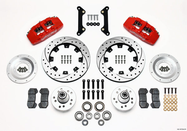 Wilwood 140-10738-DR Dynapro Big Brake Front Kit with 6 Piston Caliper and 12.19-inch Drilled Slotted Iron Rotor for GM F-Body 1970-78
