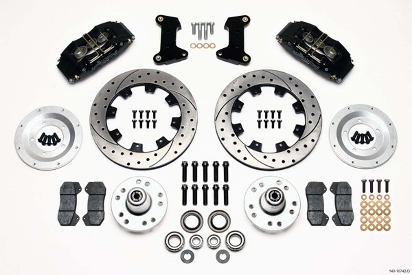 Wilwood 140-10742-D Forged Dynapro 6 Big Brake Front Kit with 12.19-inch Drilled and Slotted Iron Rotor for Ford Mercury 1974-78