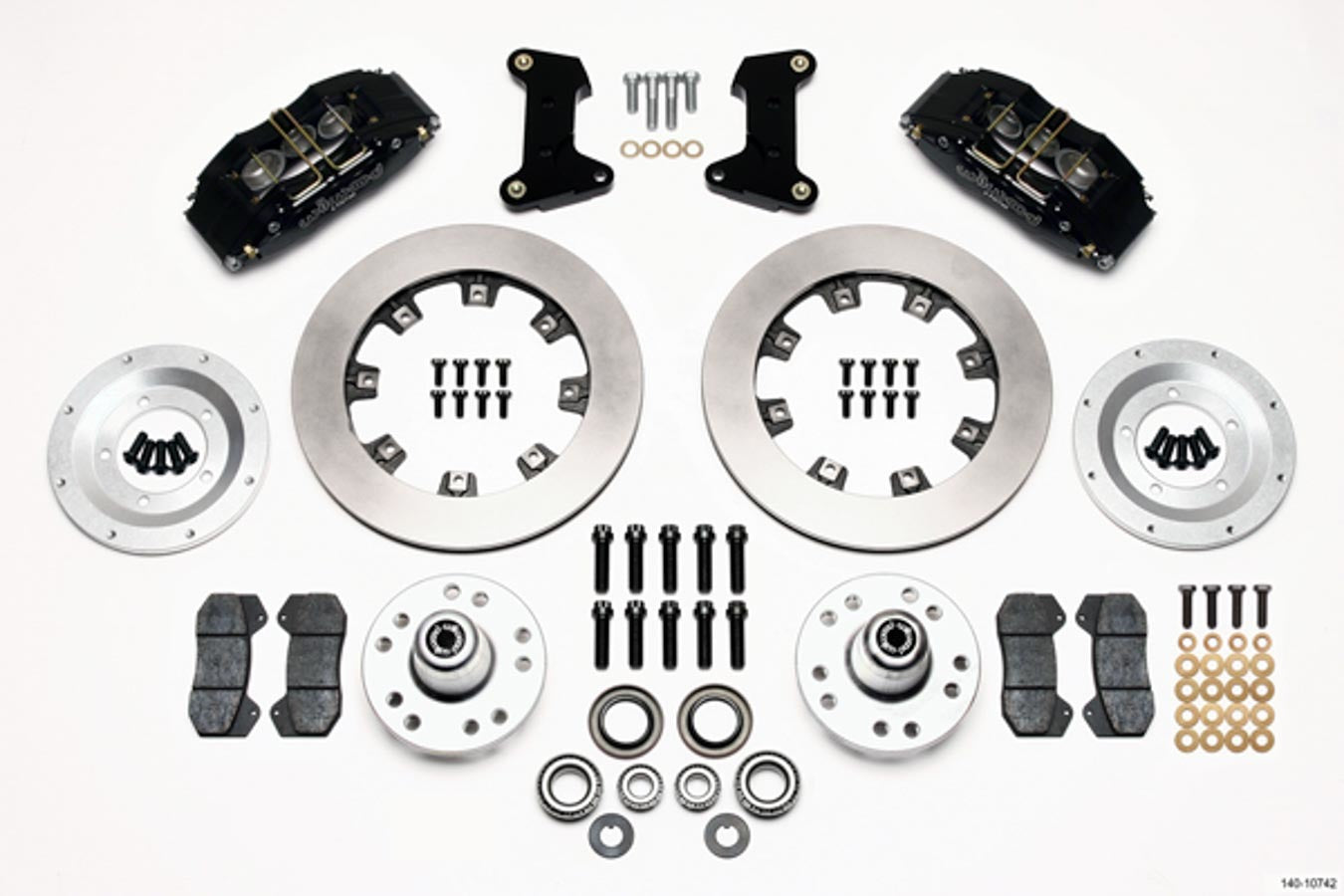 Wilwood 140-10742 Forged Dynapro 6 Big Brake Front Kit with 12.19 Inch Plain Iron Rotors and 6 Piston Calipers for Ford Mercury 1974-78