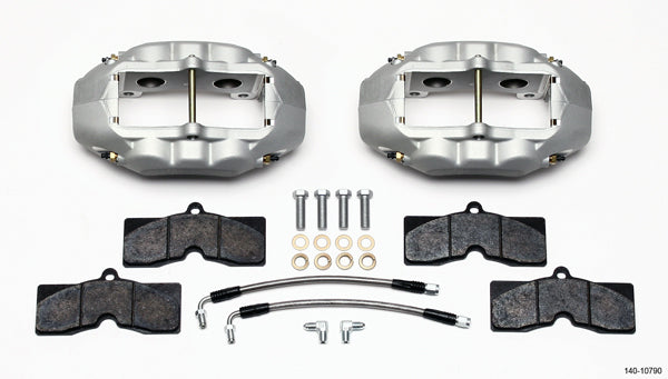 Wilwood Rear Brake Kit 140-10790 for Chevrolet Corvette 1965-1982 with 4 Piston Aluminum Calipers and Gray Anodized Finish