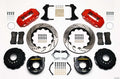 Wilwood 140-10950-DR Aero4 Big Brake Rear Kit for Ford Mustang 2005-2014 with 14 Inch Drilled and Slotted Iron Rotor, 4 Piston Aluminum Caliper, Red Powder Coat