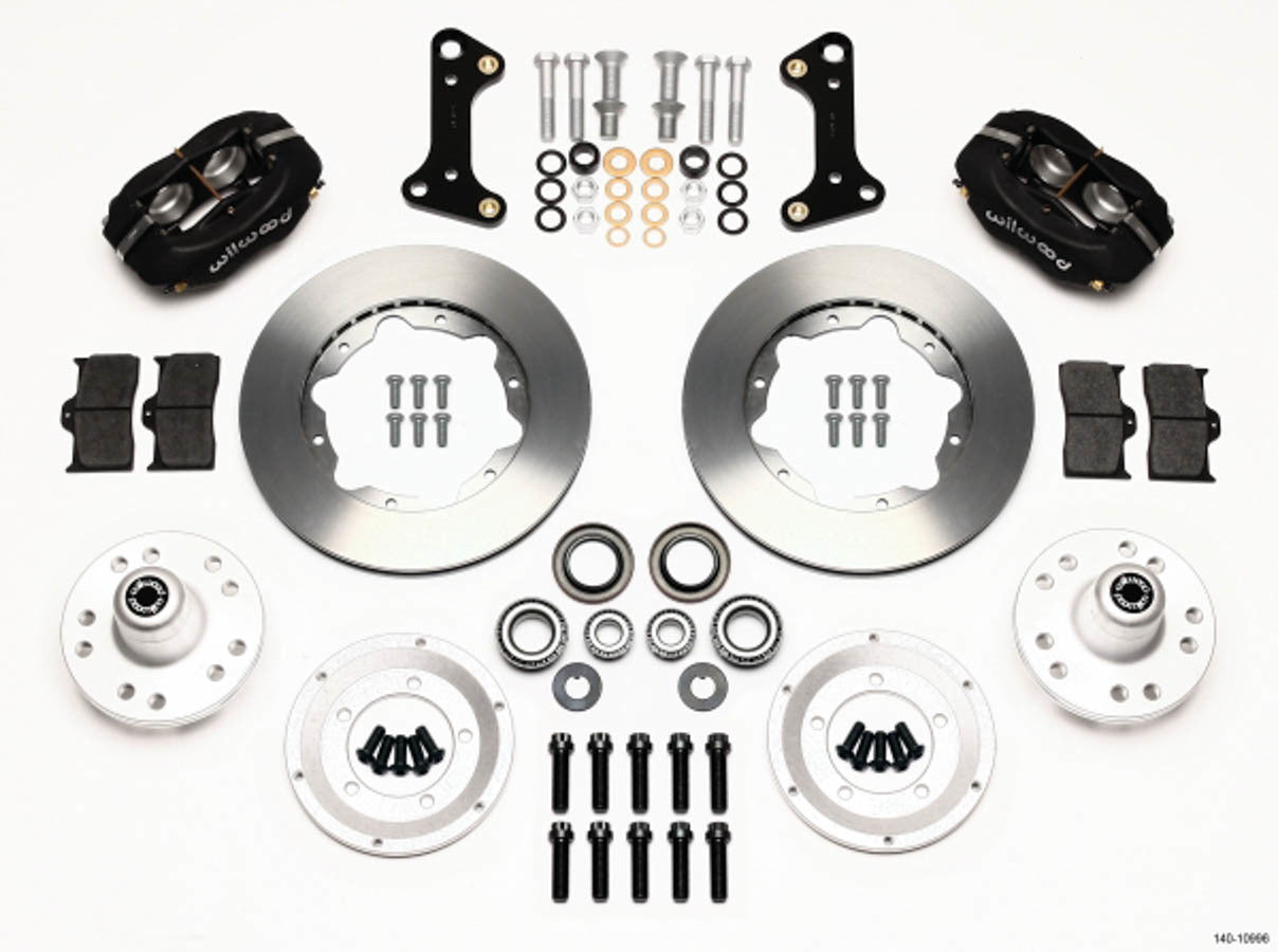 Wilwood 140-10996 HD Front Brake Kit for 1967-1972 Chevrolet Camaro and Nova with 4-Piston Calipers and 11 Inch Plain Iron Rotors