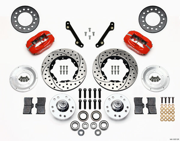 Wilwood 140-11007-DR Forged Dynalite Pro Series Front Brake Kit for GM F-Body, 11-inch Drilled and Slotted Iron Rotors