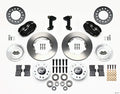 Wilwood Forged Dynalite Pro Series Front Brake Kit for Ford Mustang 1974-78 with 4 Piston Calipers and 11-Inch Plain Iron Rotors