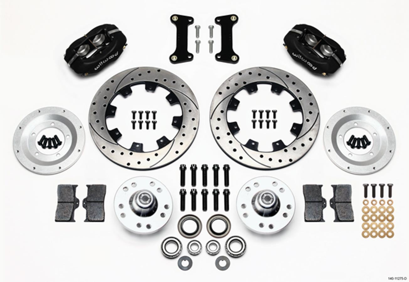 Wilwood 140-11275-D Dynalite Front Brake Kit for Chevy Camaro 1982-1992 with 12.19 Inch Drilled and Slotted Iron Rotor