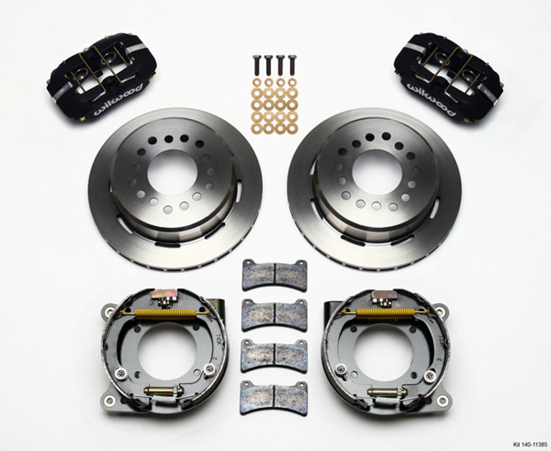 Wilwood 140-11385 Dynapro Low-Profile Rear Brake Kit for GM C10 Pickup with 4 Piston Caliper and 11 Inch Plain Iron Rotor