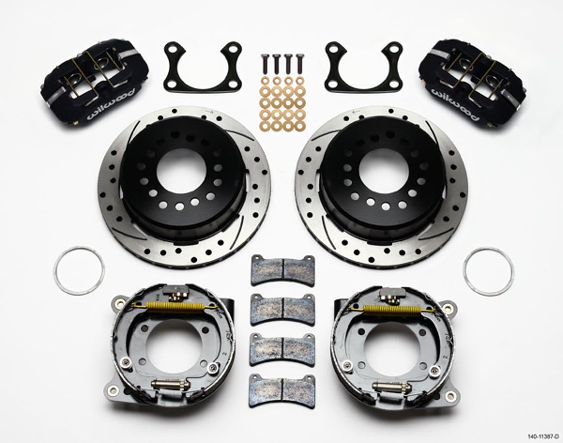 Wilwood 140-11387-D Rear Disc Brake Kit for Big Ford with 11-Inch Drilled and Slotted Iron Rotors