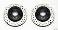 Wilwood 140-11739-D Promatrix Rear Rotor Kit for Chevrolet Corvette 1965-1982, 11.75-Inch Drilled and Slotted Iron with Black Finish