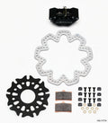 Wilwood GP320 Rear Brake Kit with 4-Piston Caliper and 10.5-Inch Drilled and Scalloped Steel Rotor