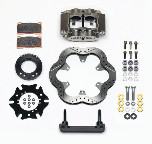 Wilwood 140-11810 Brake Kit Midget Billet Narrow Dynalite Rear 10.5 Inch Drilled and Slotted Steel Rotor