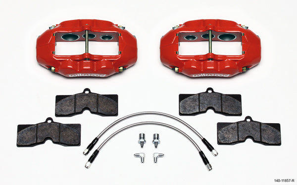 Wilwood D8-6 Caliper Kit for 1965-1982 Chevrolet Corvette with Pads, Red Powder Coat