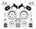 Wilwood Forged Dynalite Big Brake Front Kit for GM B-Body 1965-1968 with 12.19 Inch Drilled and Slotted Iron Rotors, Black Powder Coat