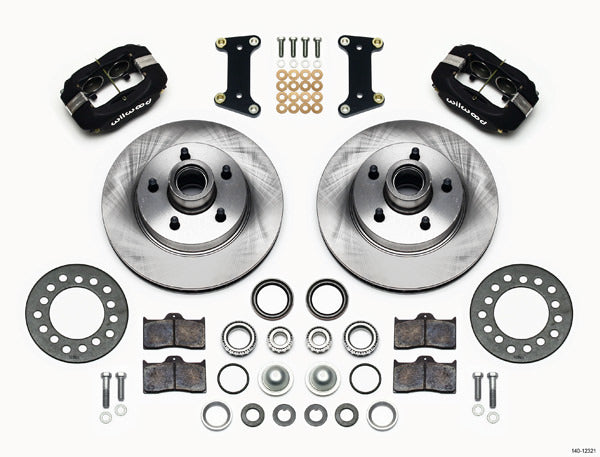 Wilwood 140-12321 Brake Kit Front for Buick 1941-1956 with 4 Piston Caliper and 11.88-Inch Plain Iron Rotor