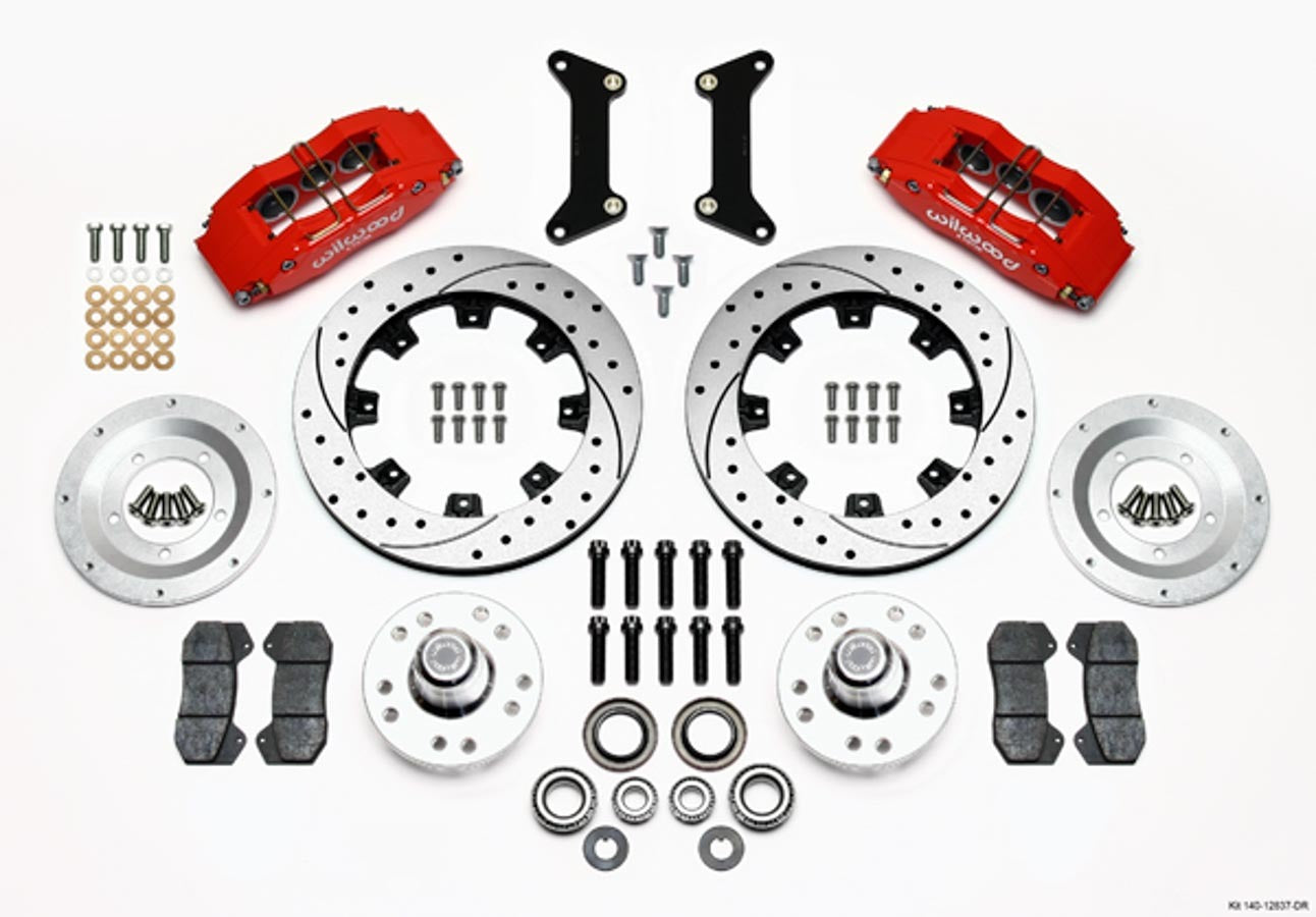 Wilwood 140-12837-DR Front Brake Kit for GM G-Body 1980-87 with 6 Piston Caliper and 12.19 Inch Drilled and Slotted Iron Rotor