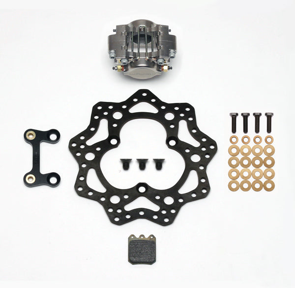 Wilwood 140-12957 Sprint Brake Kit for Left Front - Steel Rotor, 11 Inch Drilled and Scalloped, Aluminum Caliper, Gray Anodized Finish