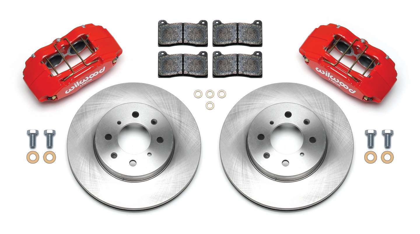 Wilwood 140-12996-R Forged DPHA Front Brake Kit for Honda and Acura with 4 Piston Calipers and 10.32-Inch Iron Rotors