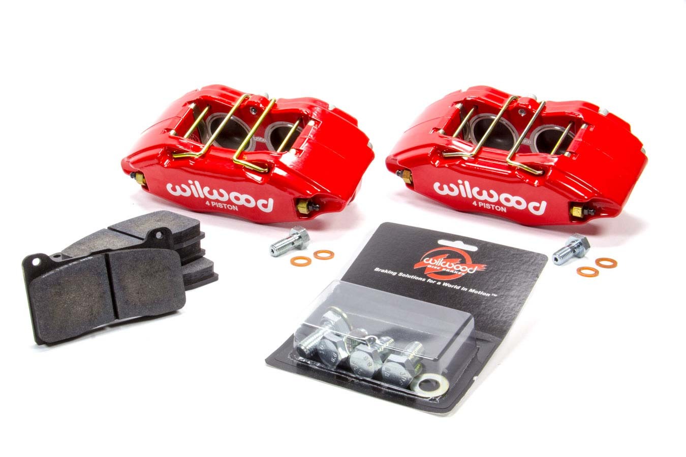 Wilwood 140-13029-R Forged DPHA 4-Piston Aluminum Brake Caliper with Red Powder Coat for Honda/Acura