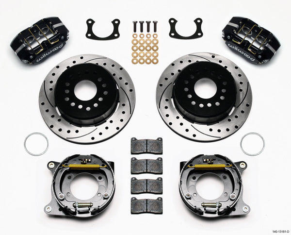 Wilwood 140-13181-D Rear Brake Kit for Big Ford Trucks with 12.19 Inch Drilled and Slotted Iron Rotors