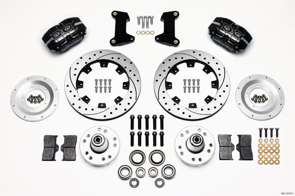 Wilwood 140-13378-D Dynapro Dust-Boot Big Brake Front Kit for Ford Mustang 1974-78 with 12.19 Inch Drilled and Slotted Iron Rotor