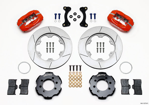 Wilwood 140-13379-R Dynalite Front Brake Kit for Mazda Miata 1990-2005 with 4 Piston Caliper and 11 Inch Slotted Iron Rotor
