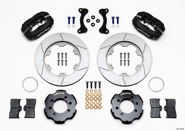 Wilwood 140-13379 Dynalite Front Disc Brake Kit for Mazda Miata 1990-2005 with 11-Inch Slotted Iron Rotors and 4-Piston Aluminum Calipers