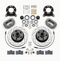 Wilwood 140-13476-D Front Disc Brake Kit for 1965-1970 Ford Mustang with 4-Piston Caliper and 11.3 Inch Drilled and Slotted Iron Rotors