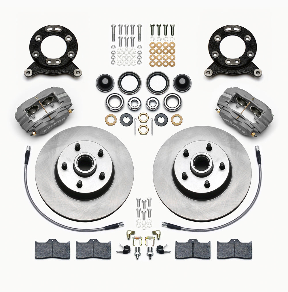 Wilwood 140-13476 Dynalite Front Disc Brake Kit for Ford Mustang 1965-1970 with 4-Piston Caliper and 11.30-Inch Plain Iron Rotor