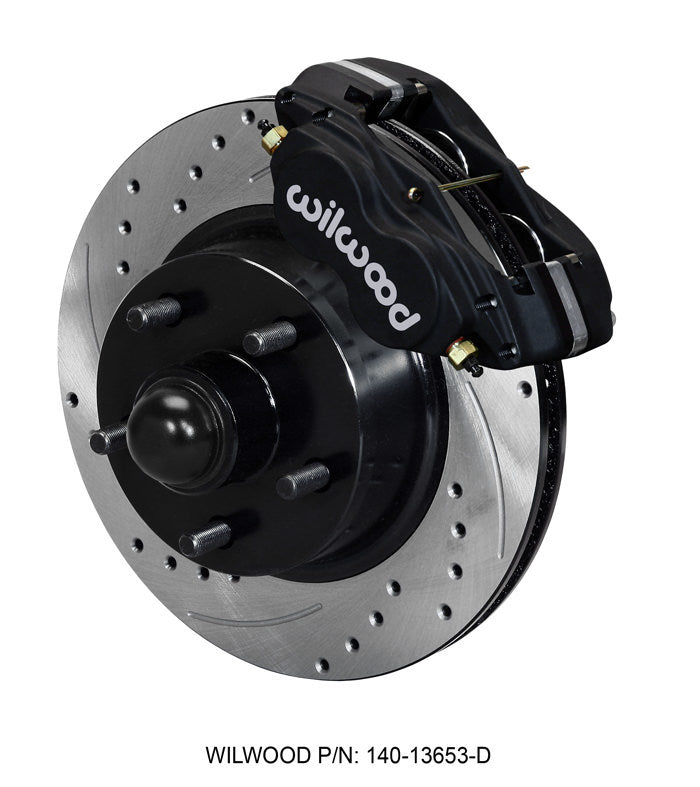 Wilwood 140-13653-D Front Brake Kit for 1960-1968 Ford and Mercury Galaxie with 11.30-inch Drilled and Slotted Iron Rotors