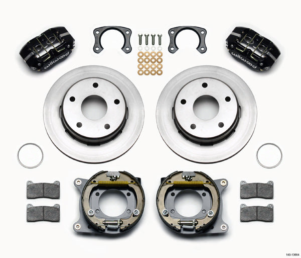 Wilwood 140-13664 Rear Brake Kit for Ford Compact SUVs with 12.19-Inch Plain Iron Rotors and 4-Piston Calipers