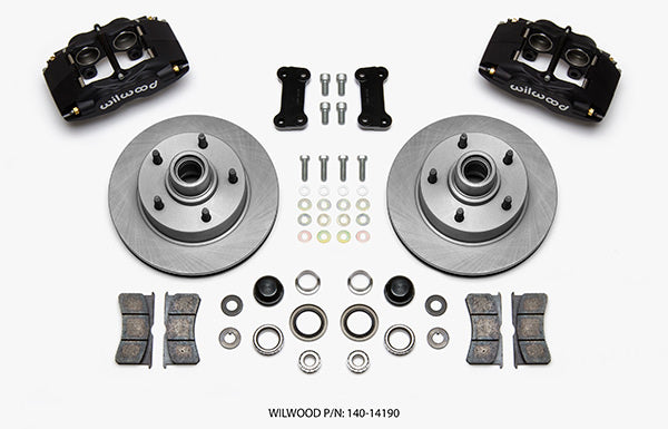 Wilwood 140-14190 Superlite Front Brake Kit for Ford F-100 1948-1956 with 4-Piston Calipers and 11.72-Inch Plain Iron Rotors