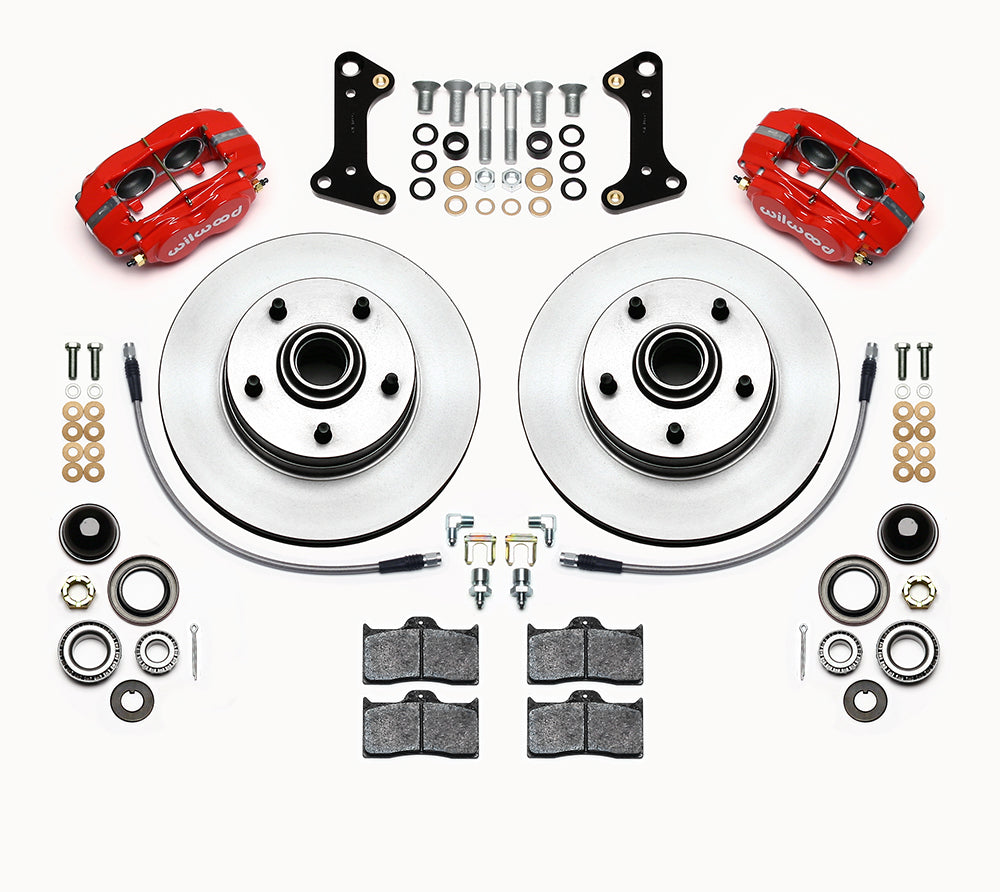 Wilwood 140-15272-R Dynalite Front Disc Brake Kit for 1967-1969 Chevrolet Camaro with 4 Piston Calipers and 11-inch Plain Iron Rotors