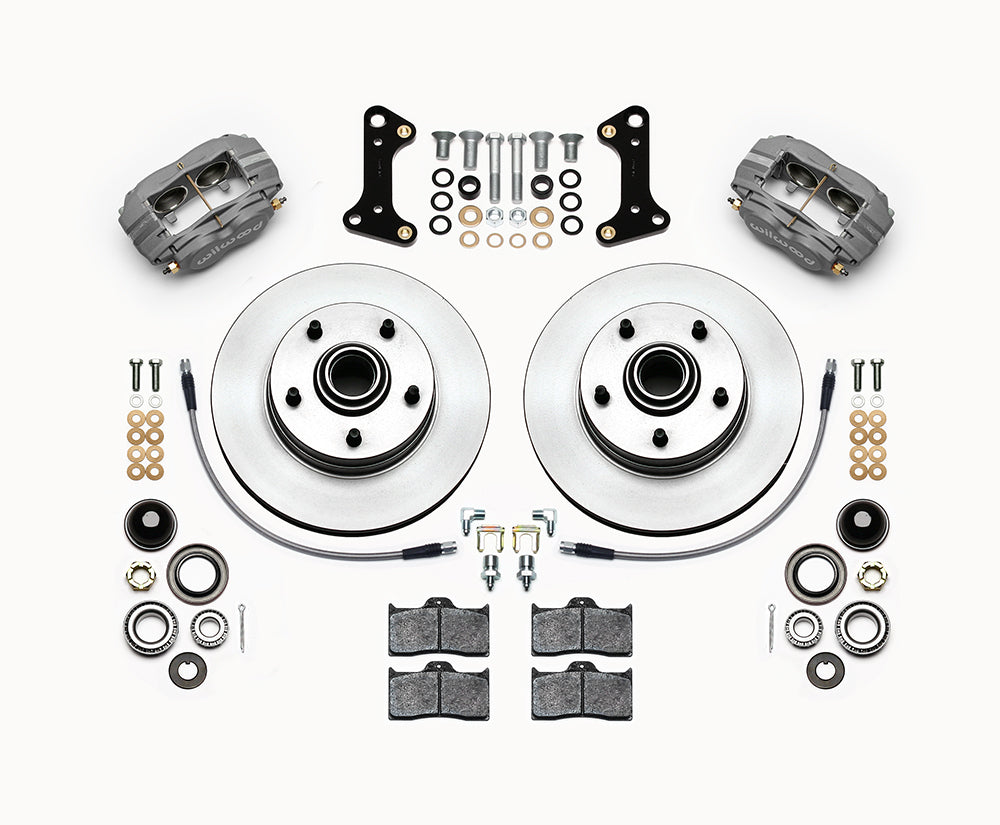 Wilwood 140-15272 Dynalite Front Disc Brake Kit for 1967-1969 Chevrolet Camaro with 4-Piston Calipers and 11-inch Plain Iron Rotors