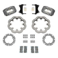 Wilwood 140-15814 Front Disc Brake Kit for Sprint Cars with 11.75 Inch Slotted and Scalloped Steel Rotor, Aluminum Caliper in Gray Anodized Finish