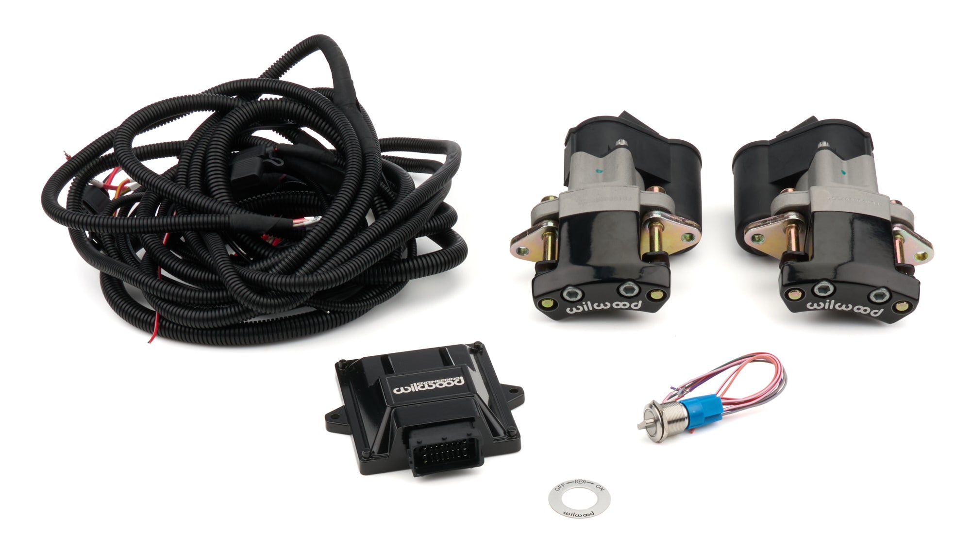 Wilwood 140-15979-BK Rear Electronic Parking Brake Kit with Aluminum Caliper and Wiring Harness
