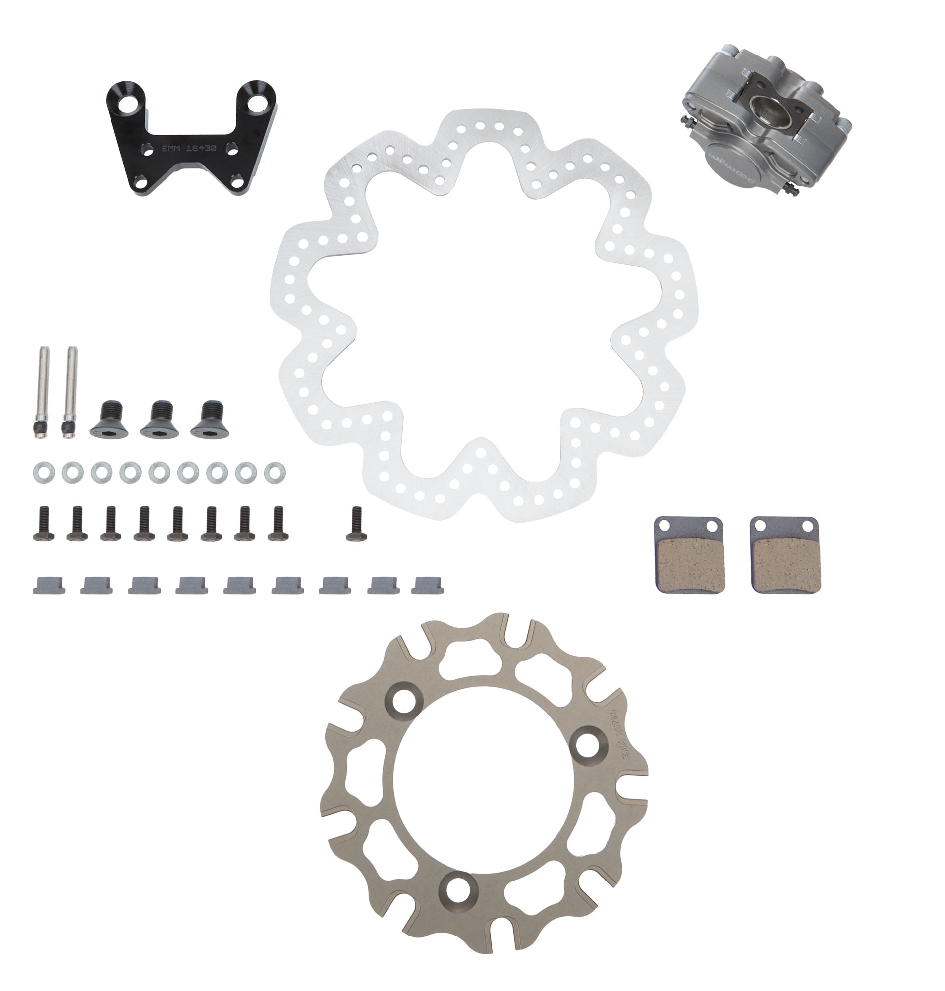 Wilwood GP200 Front Driver Side Brake Kit with 2-Piston Caliper and 10.5-Inch Drilled and Scalloped Rotor for Sprint Cars