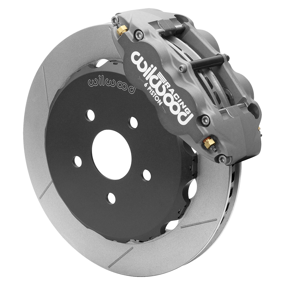 Wilwood 140-16848 Forged Narrow Superlite 6R Front Brake Kit for Honda Civic 2013-2024 with 12.88 Inch Slotted Iron Rotors and Six-Piston Aluminum Calipers
