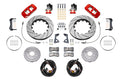 Wilwood 140-17009-DR Aero4 Big Brake Kit for Chevrolet Corvette C8, Rear, 15 Inch Drilled and Slotted Iron Rotor, Red Powder Coat Aluminum Caliper