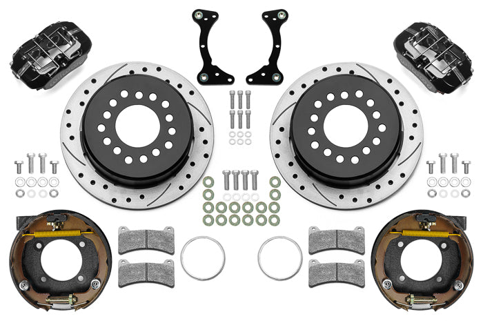Wilwood 140-17120-D Forged Dynapro Low-Profile Rear Brake Kit with 4 Piston Caliper and 11-Inch Drilled/Slotted Iron Rotors for GM G-Body 1978-1988