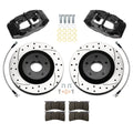 Wilwood 140-17669-D Front Brake Kit for Chevrolet Corvette C5 1997-2004 with 4-Piston Calipers and 12.8-Inch Drilled and Slotted Iron Rotors