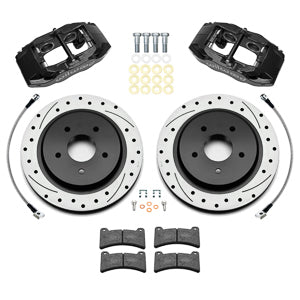 Wilwood 140-17670-D Rear Brake Kit for Chevy Corvette 1997-2004 with 4-Piston Caliper and 12.01-Inch Drilled and Slotted Rotor