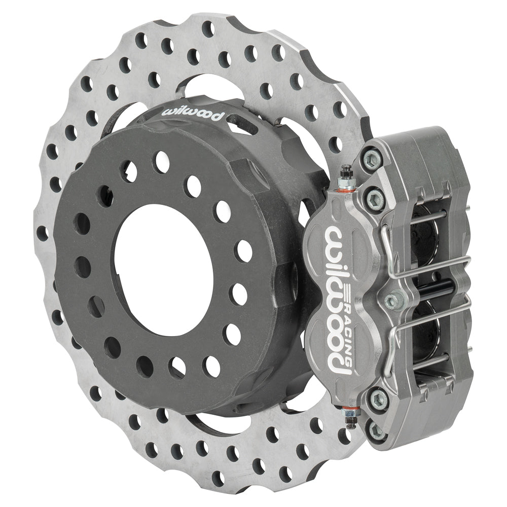 Wilwood 140-17875-D Rear Drag Brake Kit for Big Ford with 4-Piston Caliper and 11.25 Inch Drilled and Scalloped Rotor