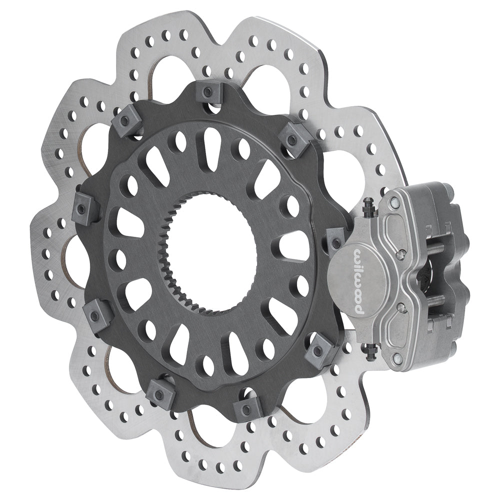 Wilwood GP200 Rear Brake Kit with 10.5-Inch Drilled and Scalloped Rotor for Sprint Cars