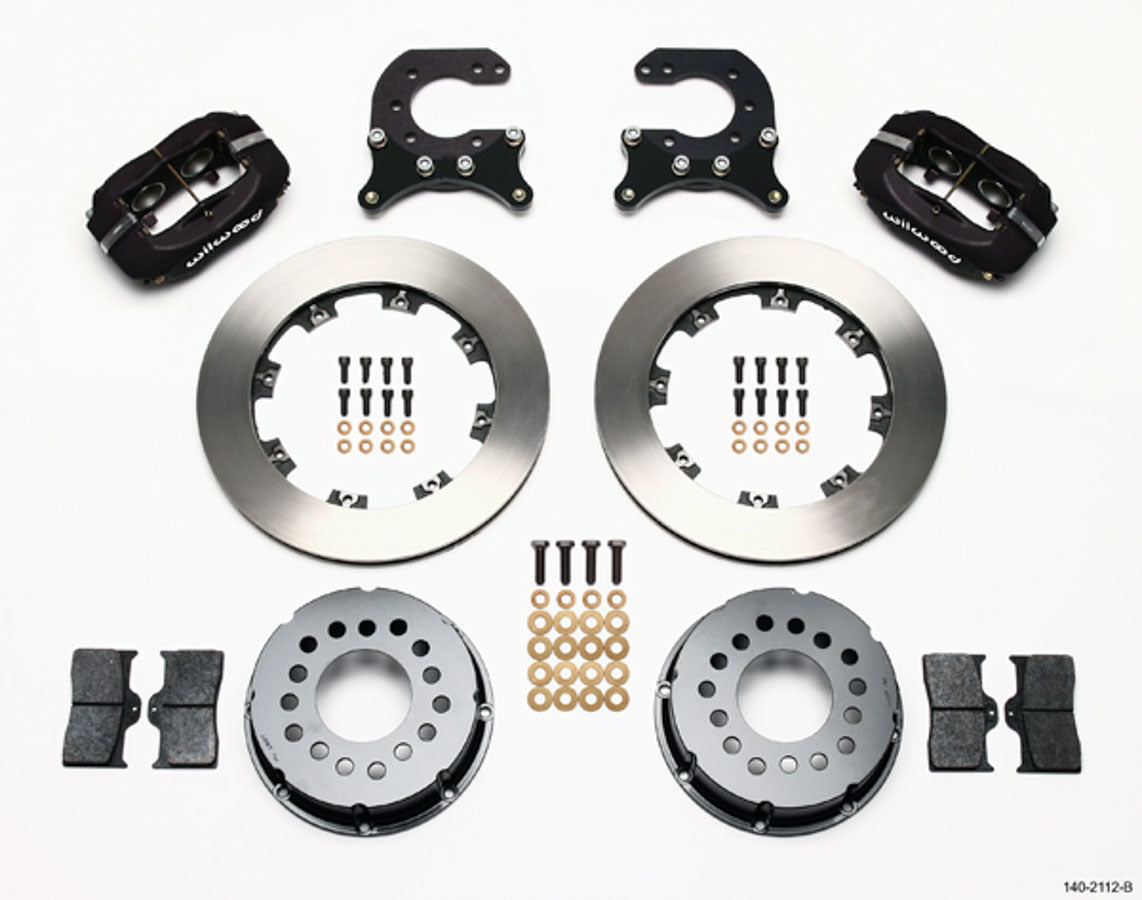 Wilwood 140-2112-B Rear Brake Kit for Chevy 12-Bolt with 4-Piston Calipers and 12 Inch Plain Iron Rotors