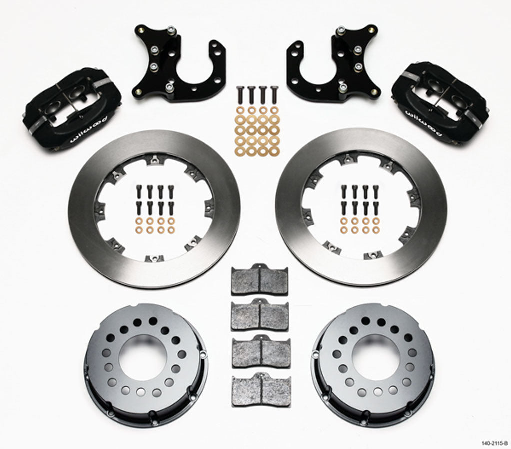 Wilwood 140-2115-B Dynalite Rear Disc Brake Kit for Ford with 4 Piston Caliper and 12 Inch Rotor
