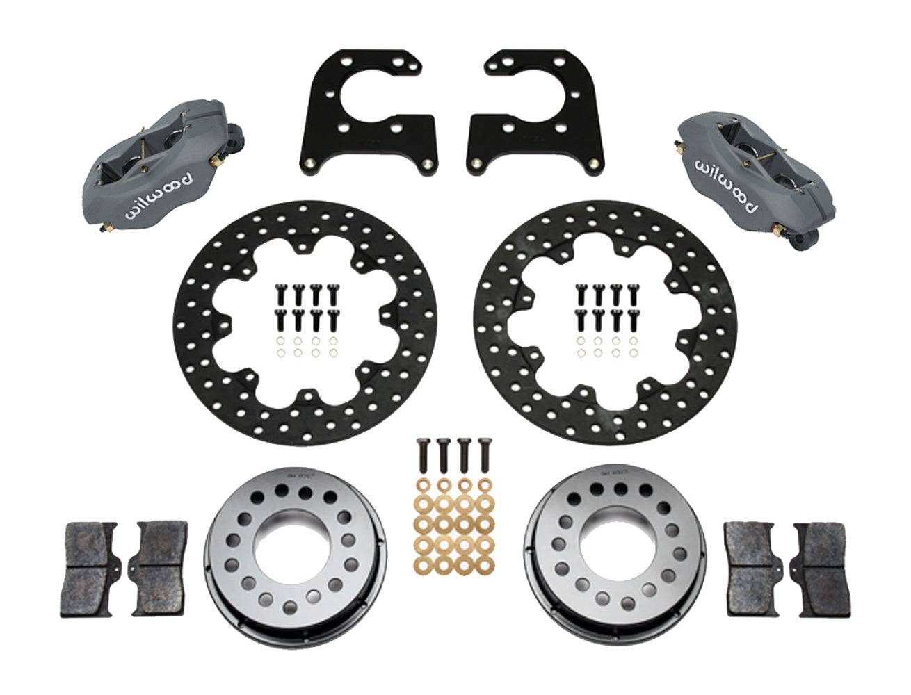 Wilwood 140-3623-BD Rear Dynalite Brake System Kit for Big Ford with 4-Piston Caliper and 12-Inch Drilled Steel Rotor