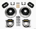 Wilwood 140-7139-D Big Ford 2.36 Inch Offset One Piece Vented Rear Brake Kit with 4 Piston Caliper and 12 Inch Drilled Slotted Iron Rotor