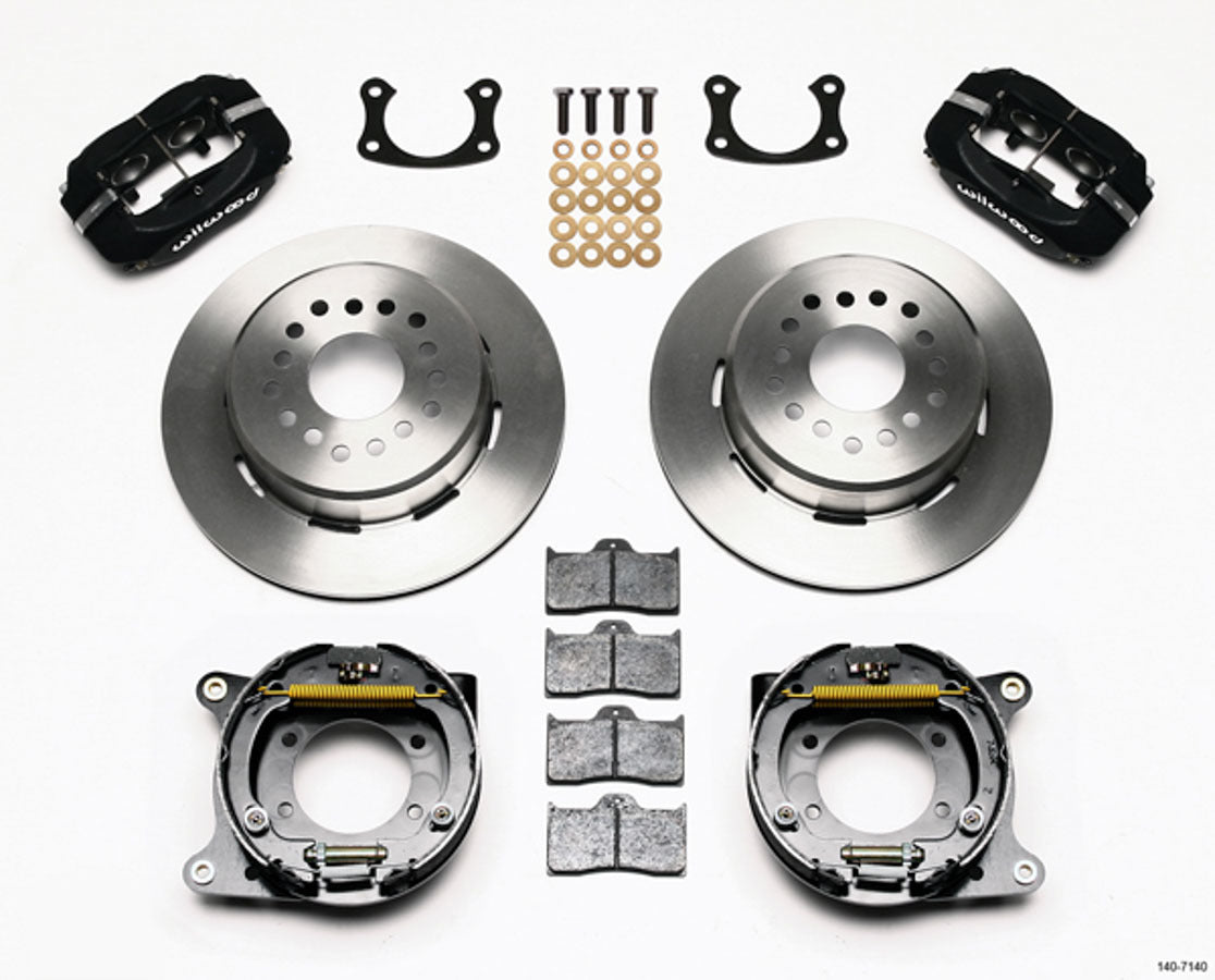 Wilwood 140-7140 Dynalite Rear Brake Kit with 4-Piston Caliper and 12-Inch Plain Iron Rotor for Big Ford Trucks