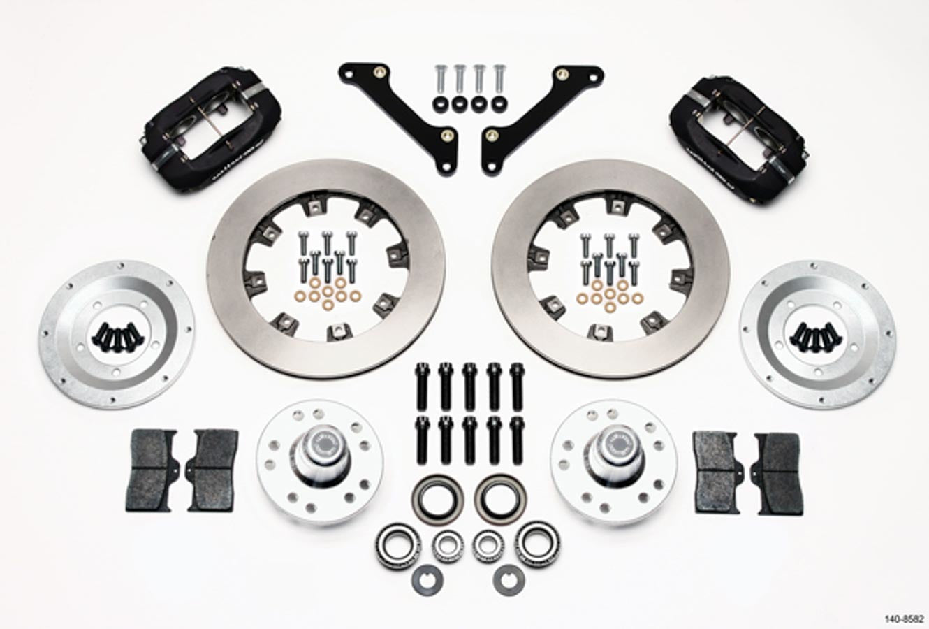 Wilwood 140-8582 Forged Dynalite Big Brake Front Kit for GM A-Body, F-Body, X-Body 1970-78 with 12.19 Inch Plain Rotor and 4-Piston Caliper