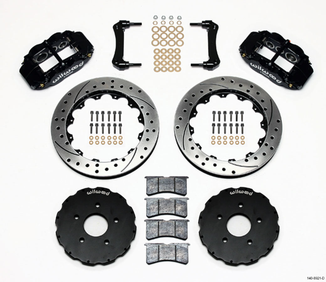 Wilwood 140-8921-D Superlite Front Brake Kit for Chevrolet Corvette 1997-2013 with 6 Piston Caliper and 13.06 Inch Drilled and Slotted Iron Rotor