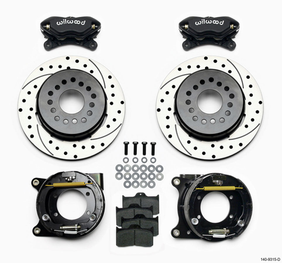 Wilwood 140-9315-D Rear Disc Brake Kit for GM 12-Bolt with 12.19 Inch Drilled and Slotted Iron Rotor